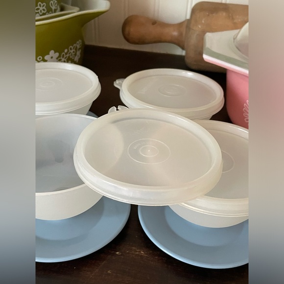 Vintage Tupperware Blue Parfait Pudding Dessert Cups❤️ - Picture 11 of 13